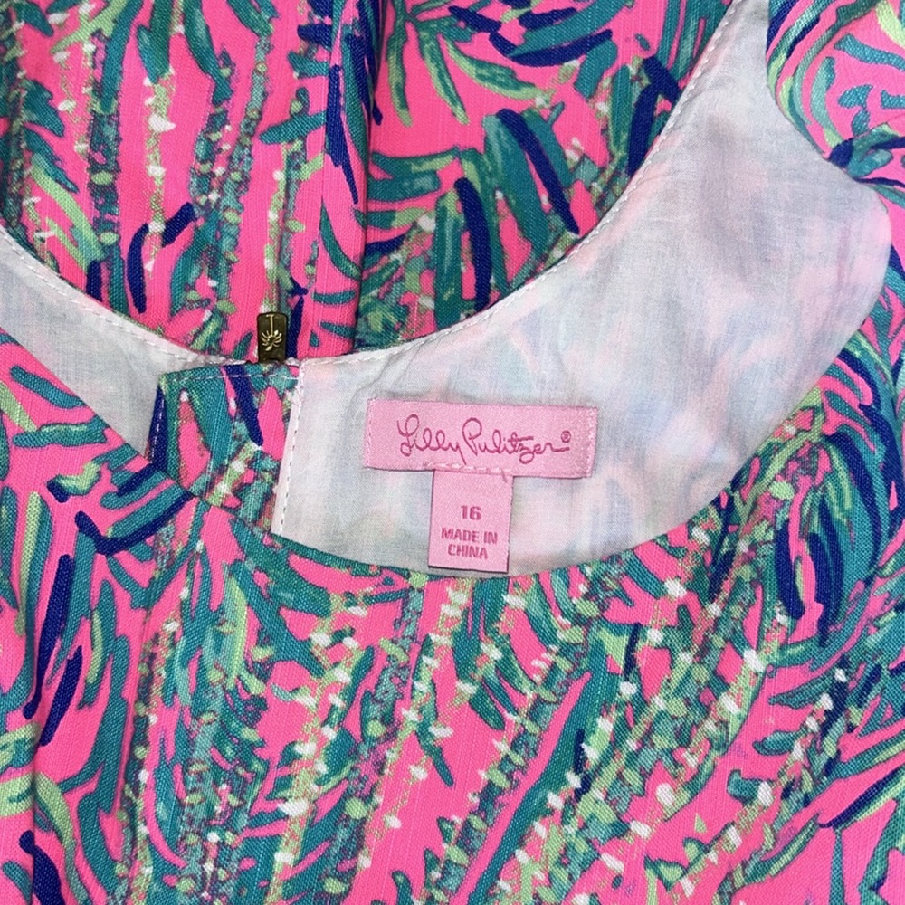 Lilly Pulitzer Mila Stretch Shift Dress Size 16 - Picture 3 of 3
